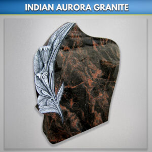 Indian-Aurora-Lilly-Antiqued-Headstone