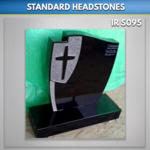 Headstone with Cross black