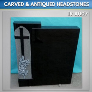 Church-window-granite-headstone-Antique-finish