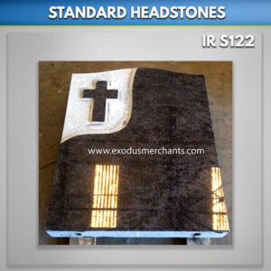 bahama blue cross Ogee top headstone