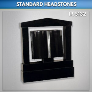 Ogee-book-Set-black-granite-headstone