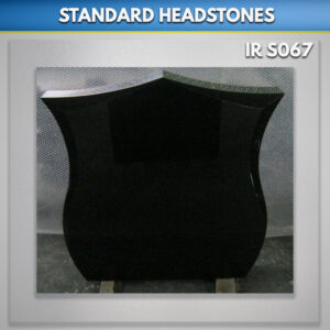 Shield-polished-headstone-black
