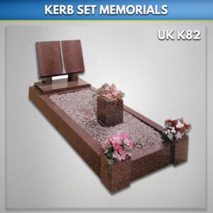 balmoral-red-granite-book-headstone-with-grave-surrounds