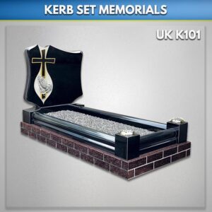 praying-hands-granite-headstone-with-round-kerbs