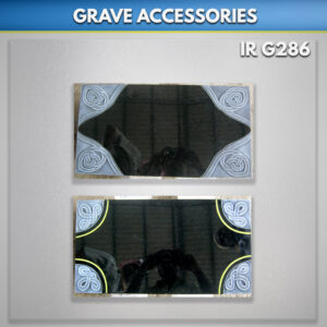 Granite plaques carved black