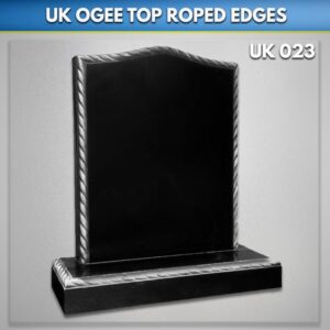 Ogee-top-roped edges-headstone