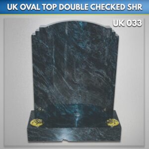 Oval-top-double-check-shoulders headstone uk