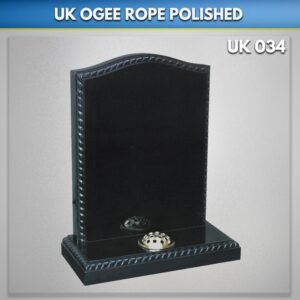 Ogee-Rope-Polished-headstone uk