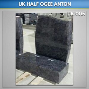 black-half-ogee-anton Standard headstones UK