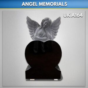 Angel-Headstone-on-a-black-heart-carved
