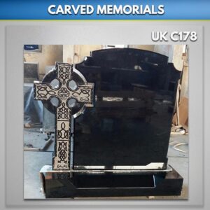 Black-Celtic-Cross-Headstone-in-2-pieces
