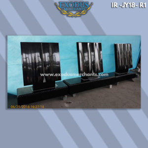 Black Granite book headstone Set