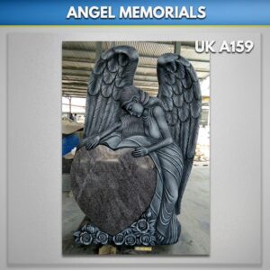 Carved-Angel-with-Antique-effect-and-roses