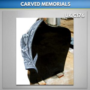 Carved-Lilly-Headstone-Antiqued