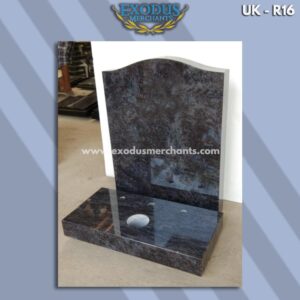 Silk blue Ogee top set for grave