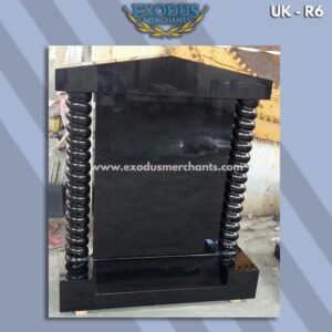 Spiral Pillar Apex Top monument black
