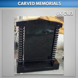 apex-top-rope-pillar-headstone-black