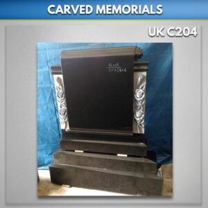 black-Scroll-headstone-with-Antique-roses