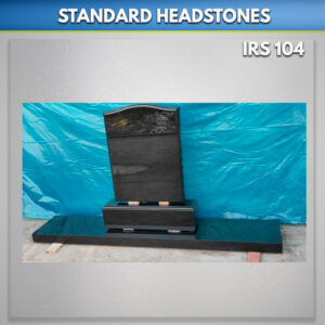 Black Ogee Top set with plinth grave stone