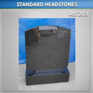 Black Tv Panel Headstone base set for grave