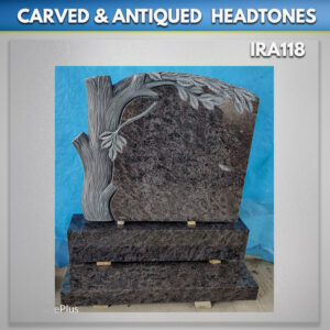 Carved-Tree-bahama-blue-granite-headstone