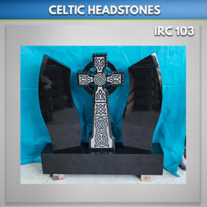 Celtic Mist Headstone black granite