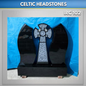 Celtic Mist black granite memorial grave ireland