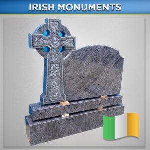 Bahama blue Boyne Celtic Cross Headstone