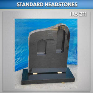 Special black Pitched Granite Headstone
