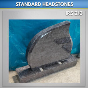 Tear Drop bahama blue granite headstone