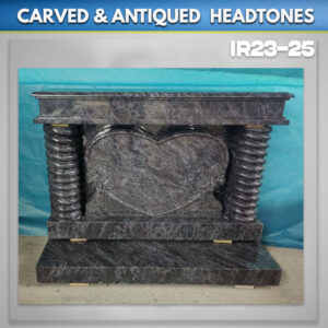 Heart-with-Polished-Roses-and-Twisted-Pillars-bahama-blue-special-ireland-grave