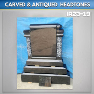 Scroll-with-Roses-Antiqued-gravestone-ireland
