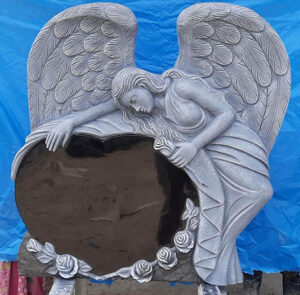 angel-headstones-for-graves-black-granite