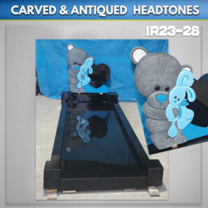 baby-with-heart-Carved-black-granite-headstone-baby-headstone-ireland